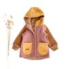 Colorblock Walkjacke mit Reißverschluss "Altrosa"